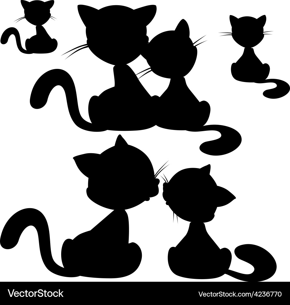 Картинка силуэт кошки