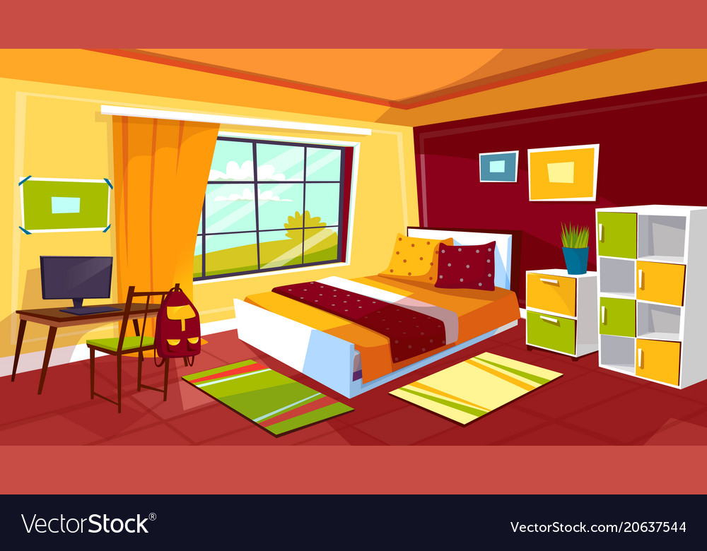 Teenager Bedroom Cartoon Of Royalty Free Vector Image Teenager Bedroom Cartoon Of Vector Image