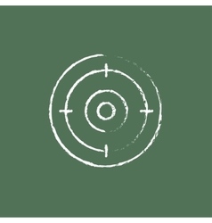 Chalk chevron blackboard circle frame seamless vector by Oksancia