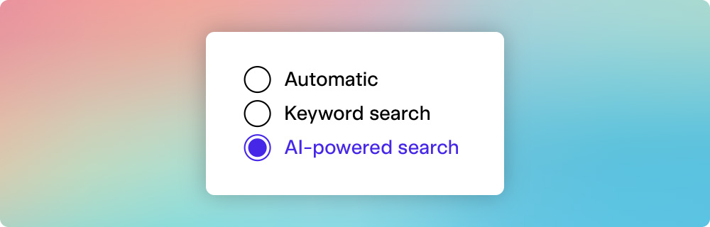 Search method filter