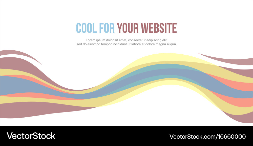 Abstract header website design style vector image