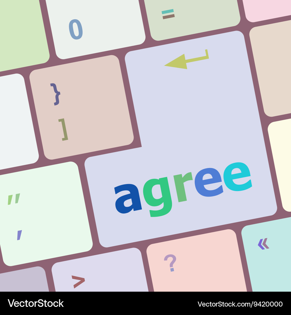 Concept of to agree something with message Vector Image