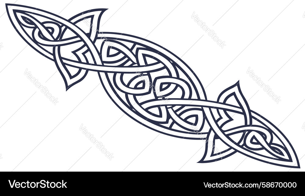 Dynamic celtic knot diagonal pattern ancient Vector Image