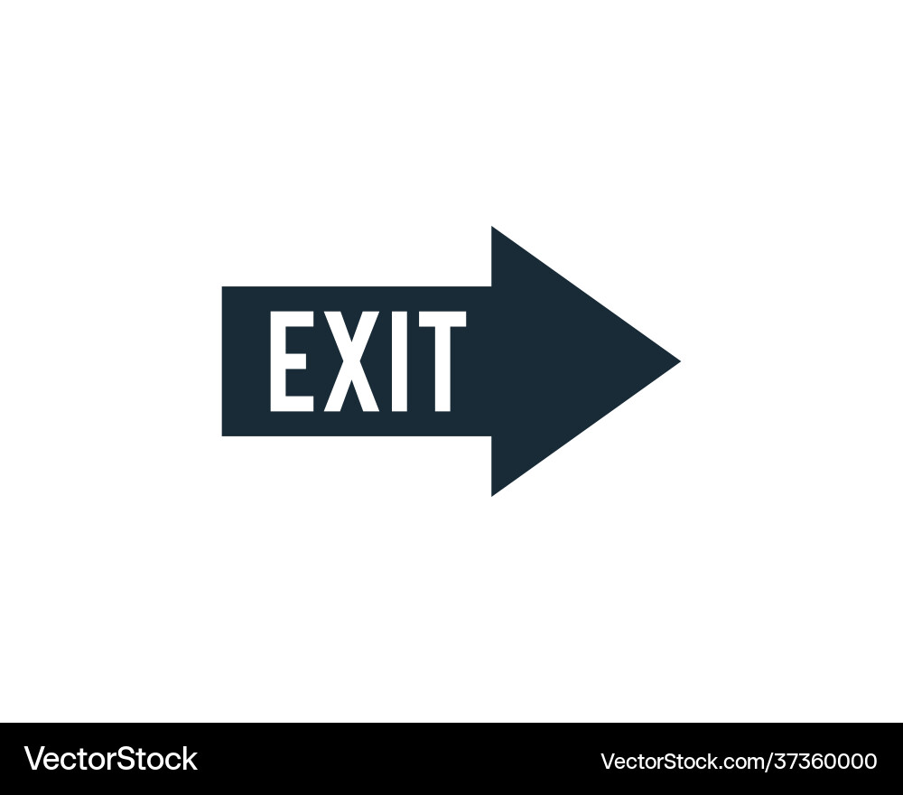 Exit arrow icon design template elements Vector Image