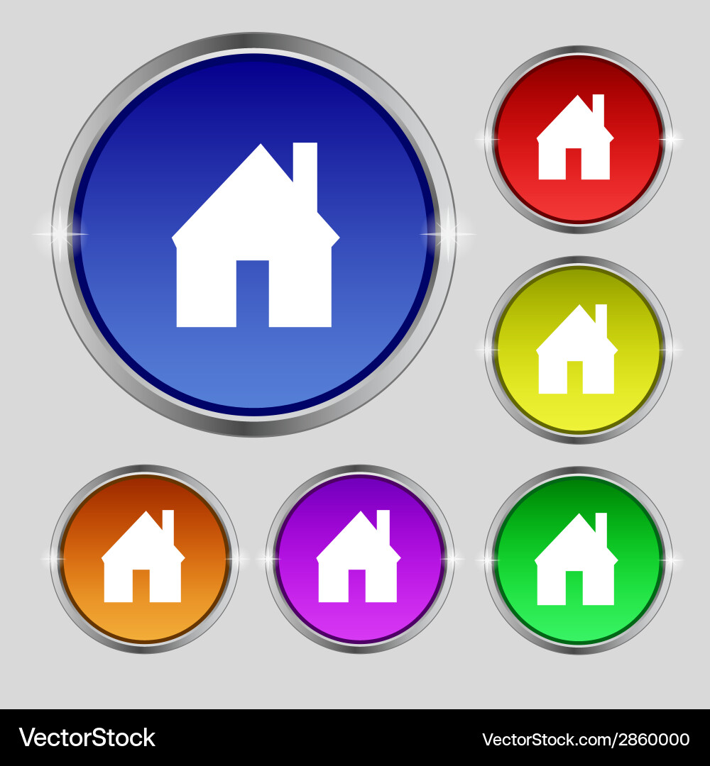 Home sign icon main page button navigation symbol Vector Image