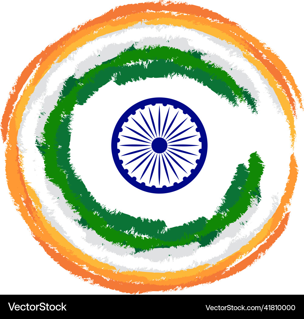 India Flag Round Pattern vector image