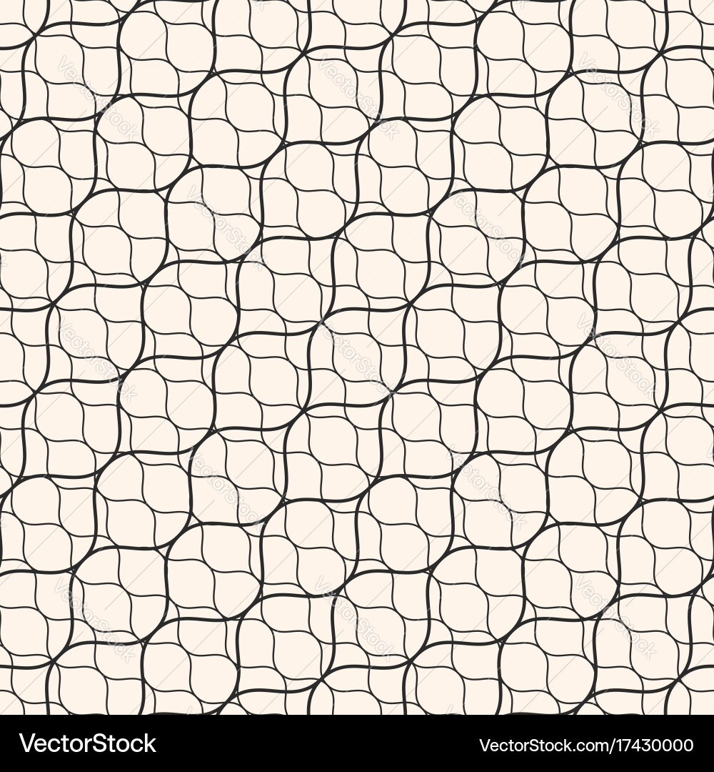 Seamless pattern thin diagonal wavy lines mesh vector image