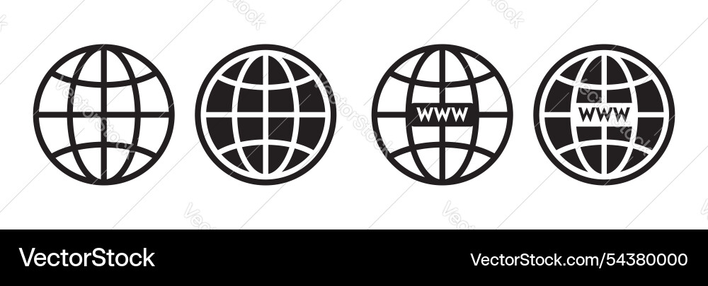 Website icon setglob icons web Website icon setglob icons web vector image