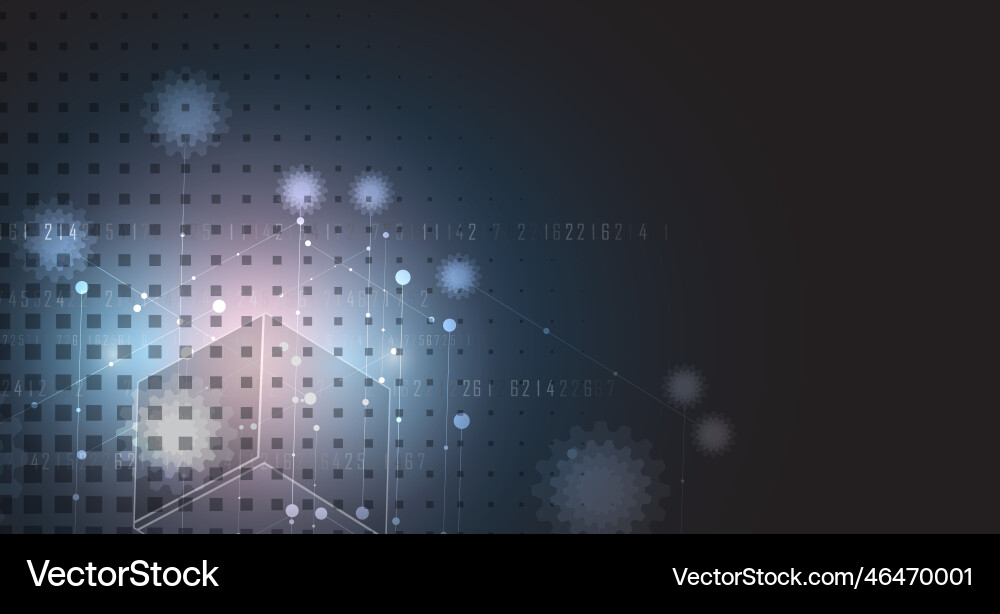Abstract technology particle virtual molecule Abstract technology particle virtual molecule vector image