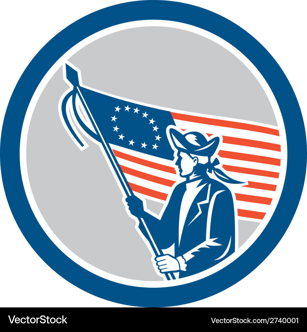 American Veteran Soldier Flag Vector Image
