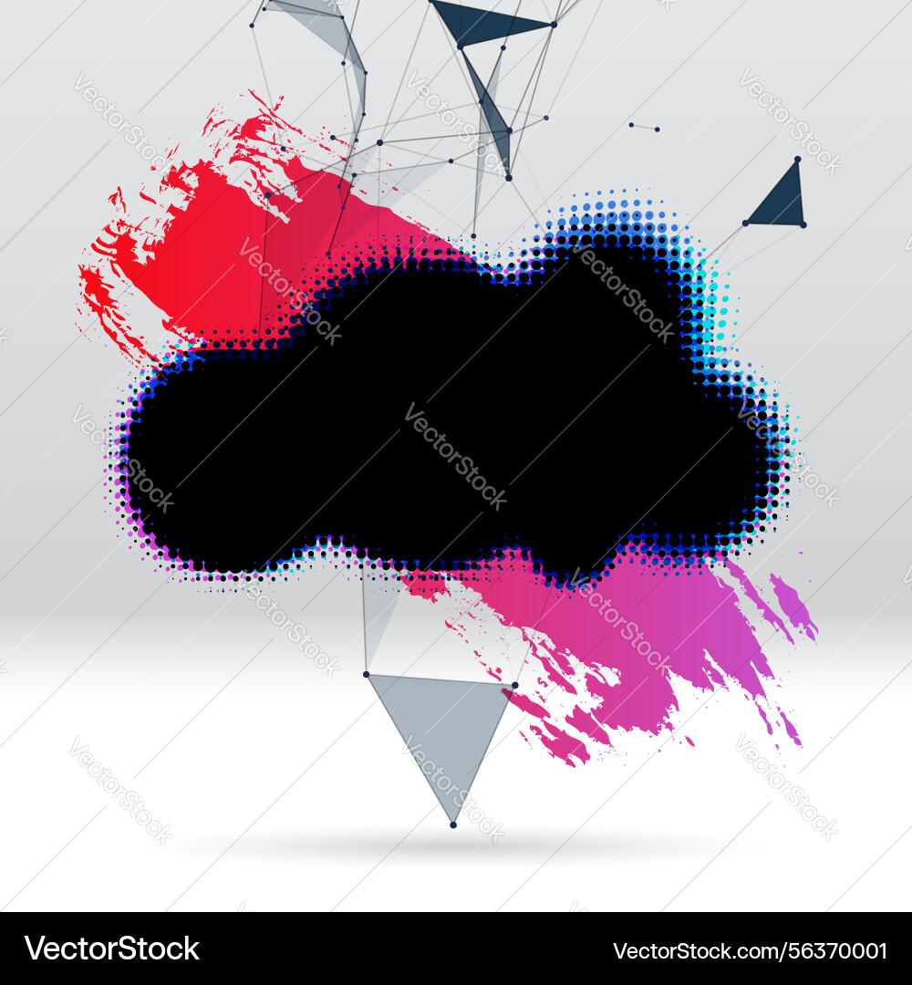 Background with brush stroke blot triangular Background with brush stroke blot triangular vector image