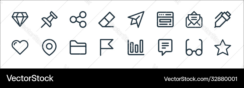 Benutzeroberfläche Linie Icons lineare eingestellte Qualität Benutzeroberfläche Linie Icons lineare eingestellte Qualität vektorbild