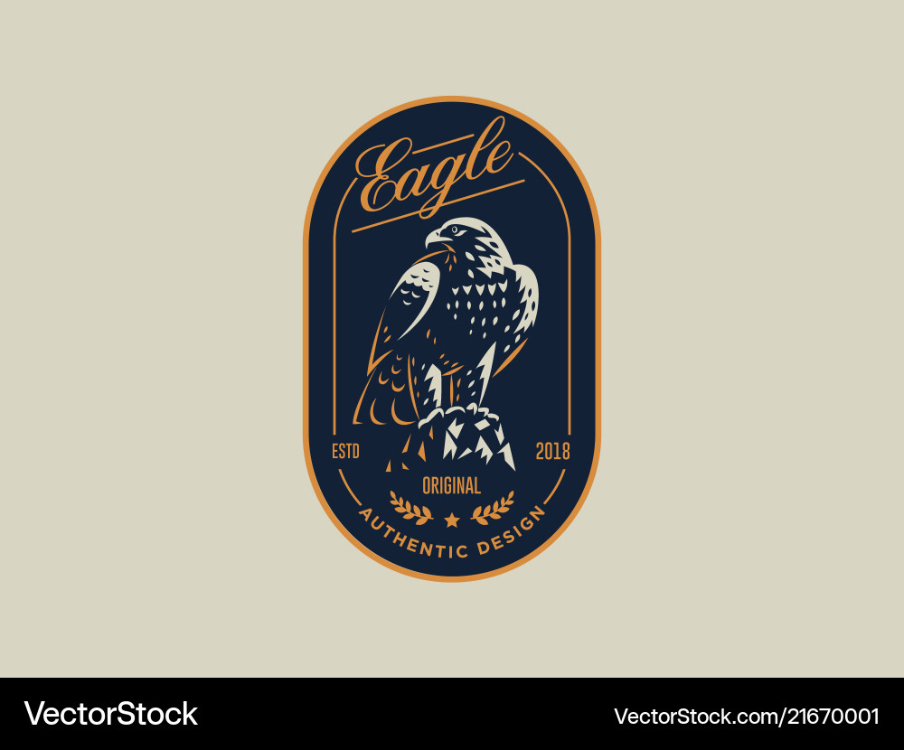 Flying eagle emblem Royalty Free Vector Image - VectorStock