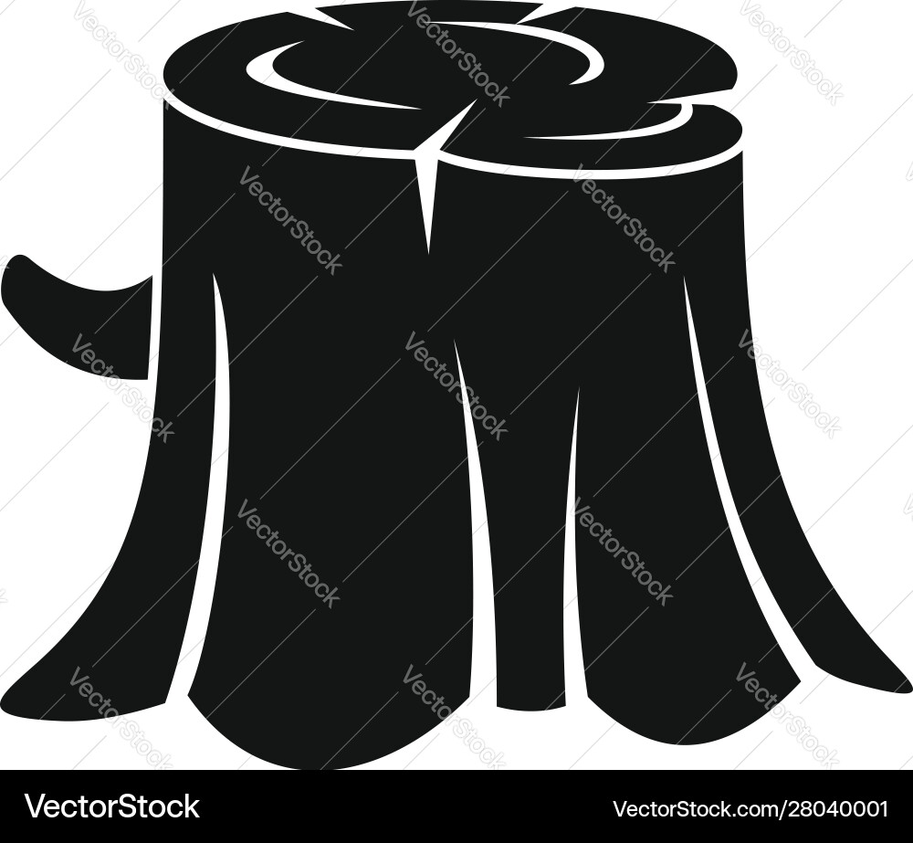 Forest tree stump icon simple style Forest tree stump icon simple style vector image