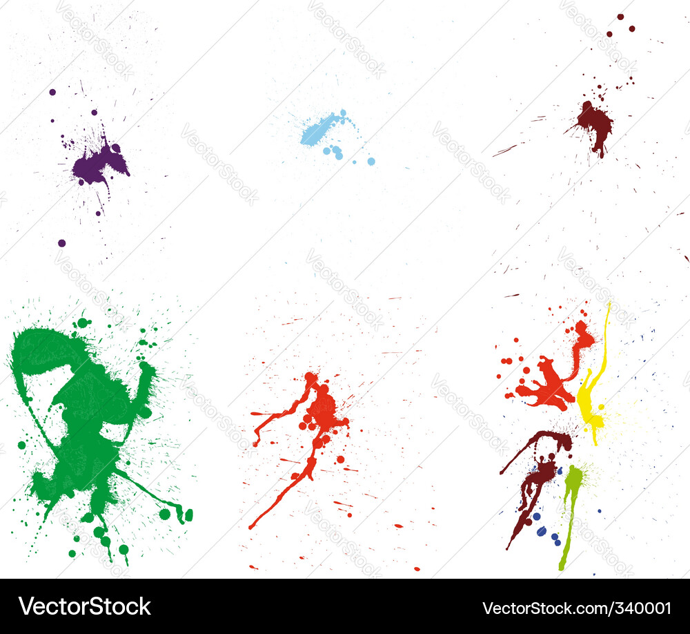 Grunge pattern set vector image