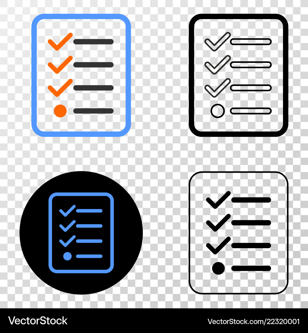 Items List Icon - Checkout Page vector image