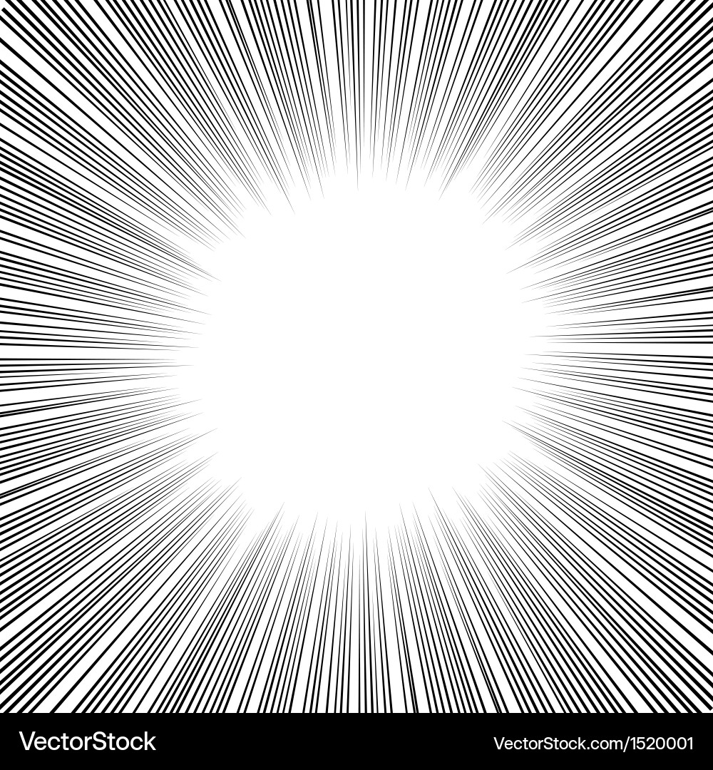 Manga comics radial speed lines Royalty Free Vector Image