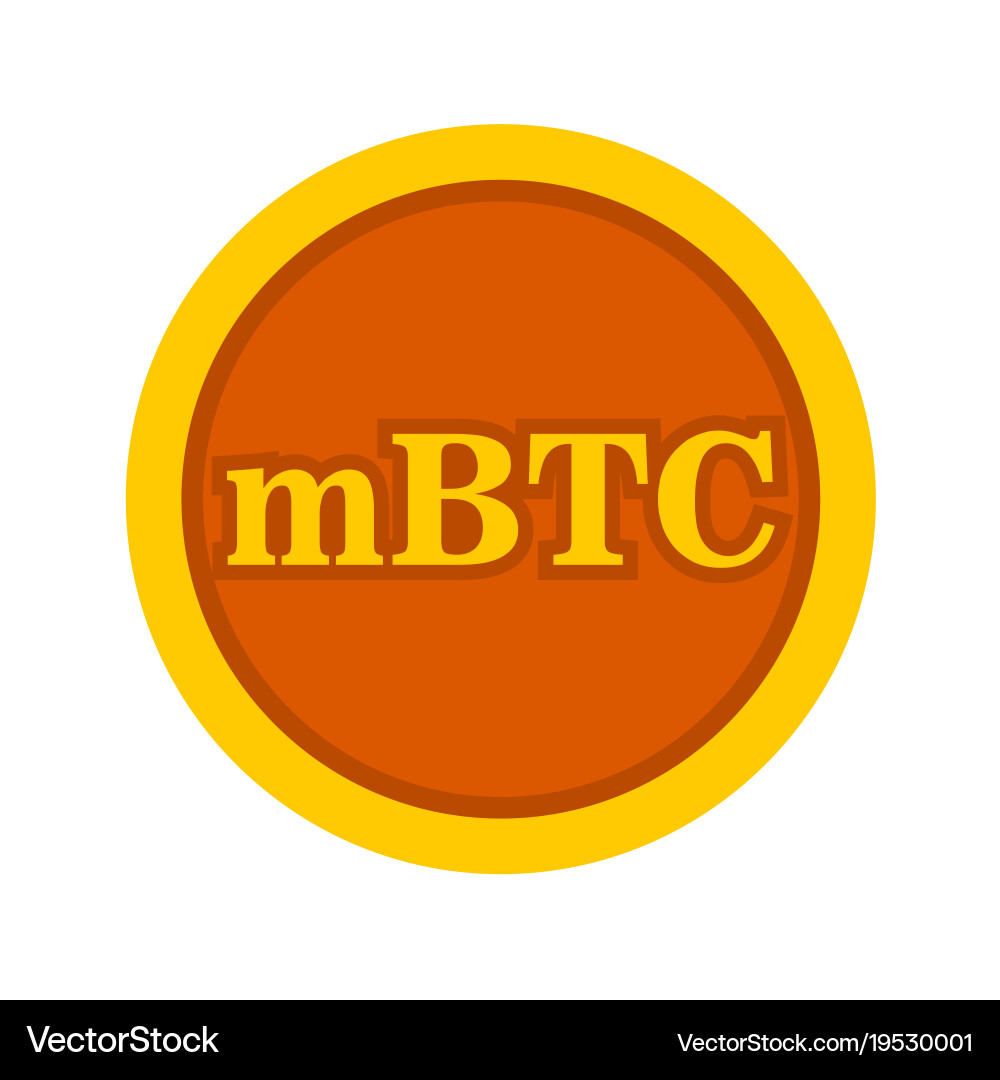 Millibitcoin mbtc symbol graphic – Royalty-Free Vector | VectorStock
