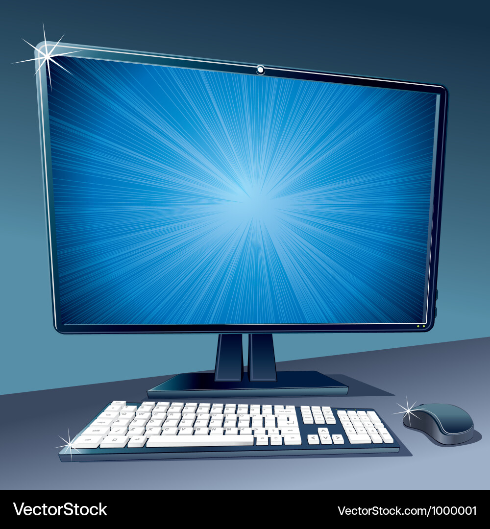 Modern Computer Display vector image