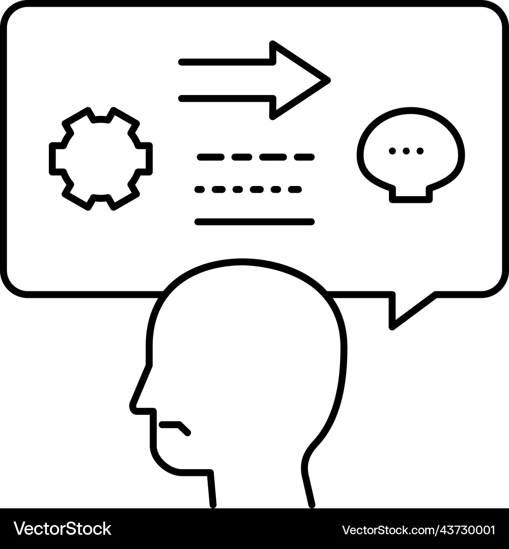 Reactive aggression line icon Vector Image