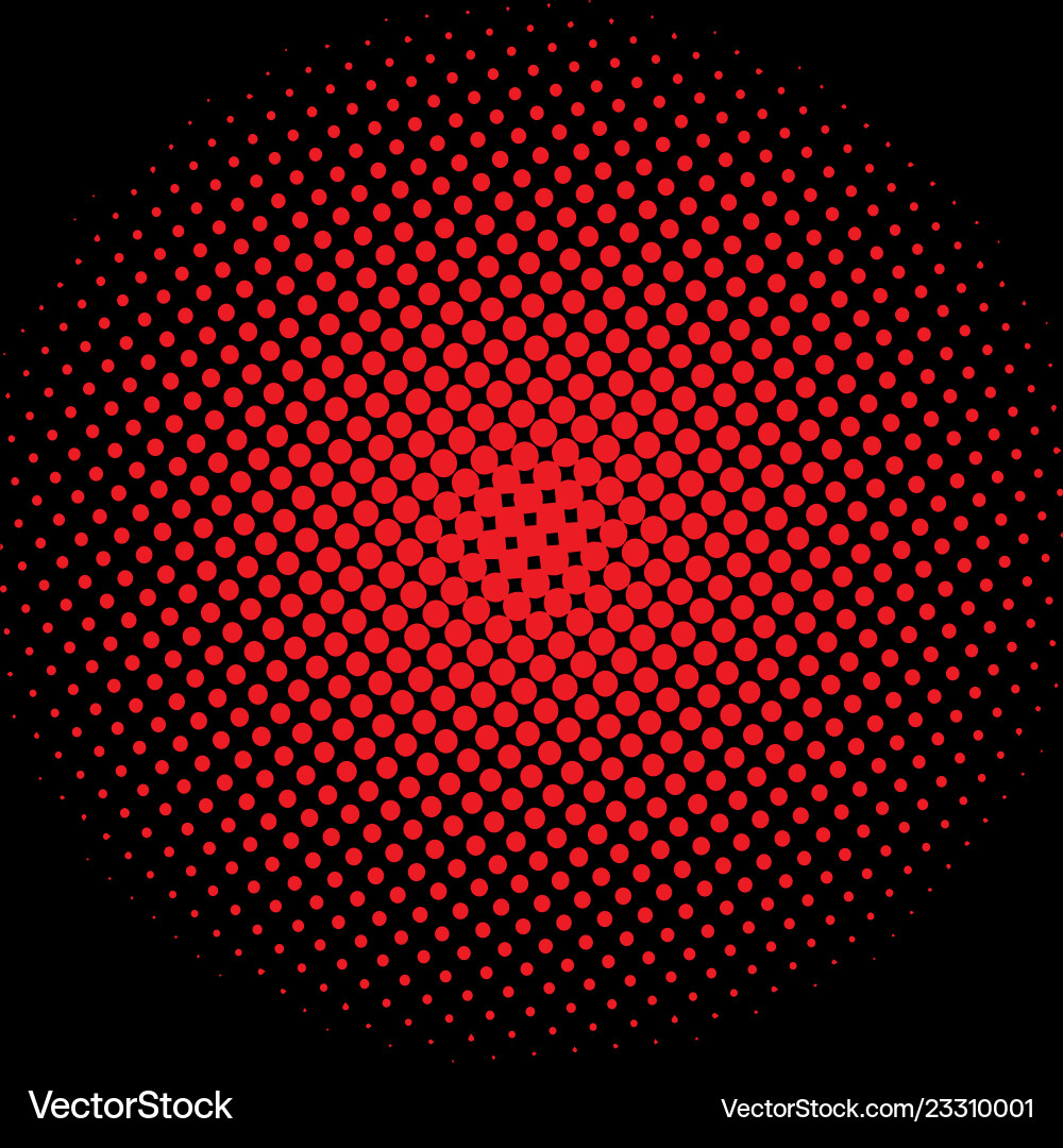 Retro Red and Black Dot Pattern vector image