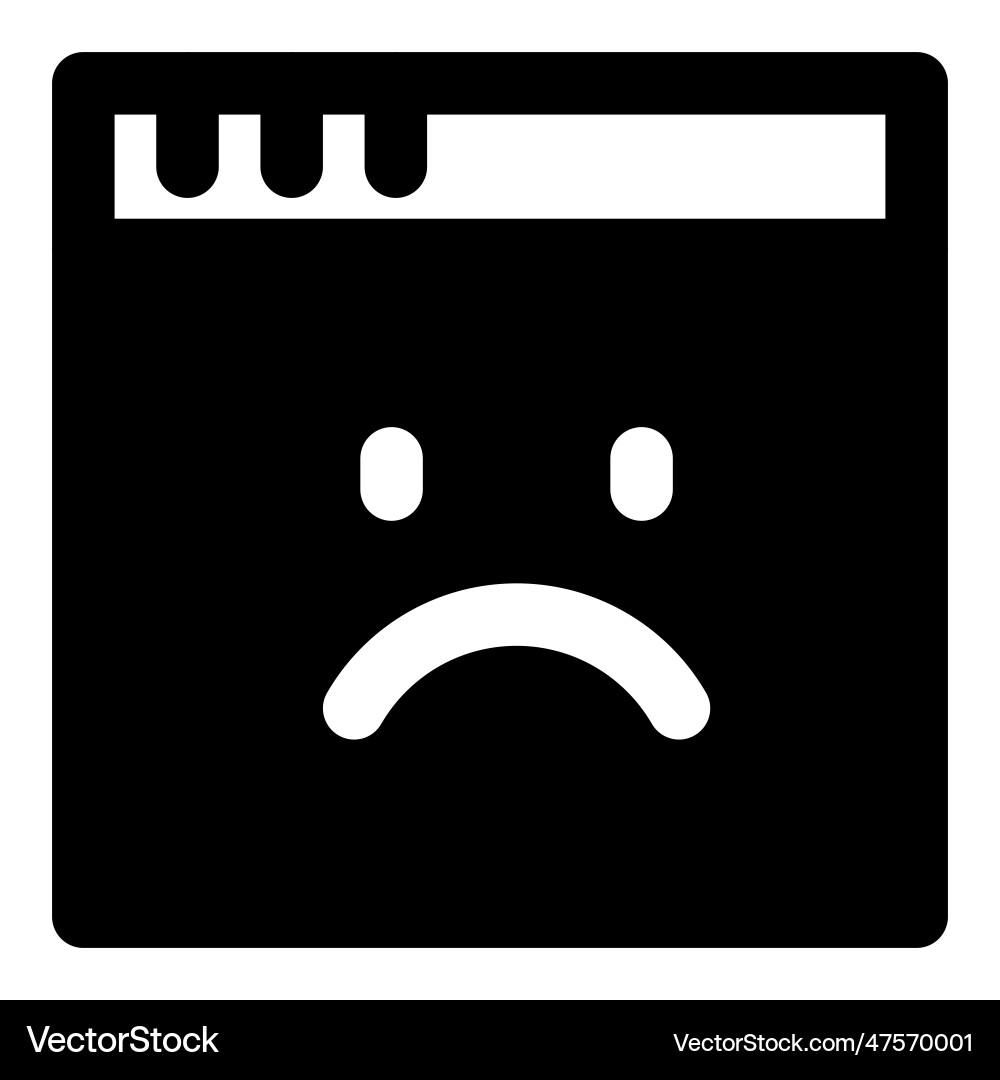 Server down due to software issues vector image