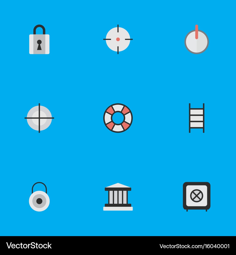 Set of simple crime icons Vector Image