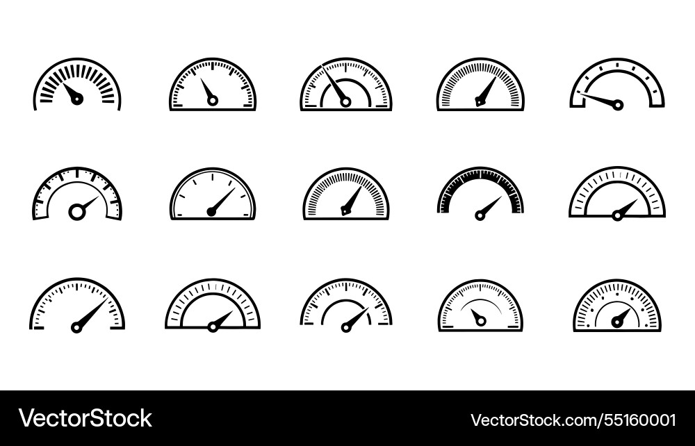 Tachometer-Icons Geschwindigkeitsanzeige Tachometer-Icons Geschwindigkeitsanzeige vektorbild