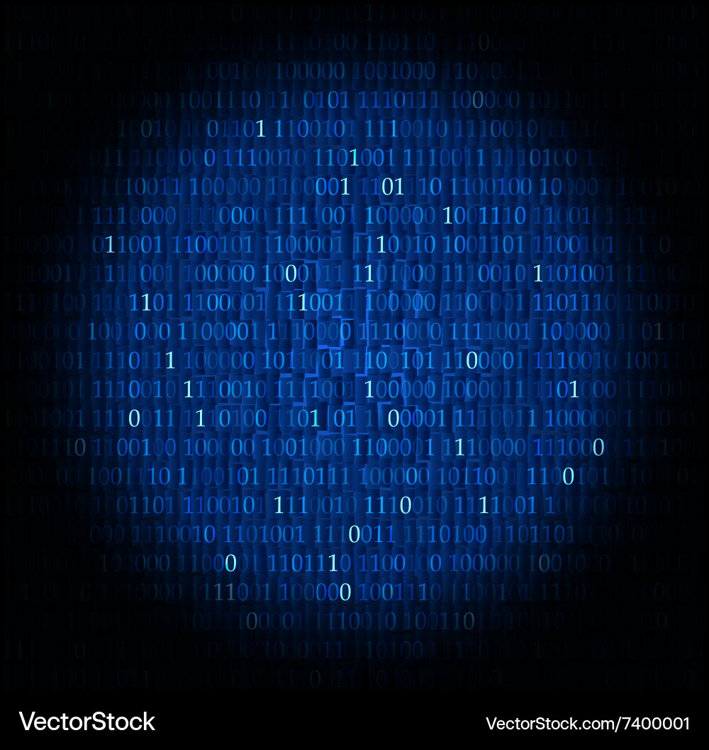 Technology concept hex code digital background vector image
