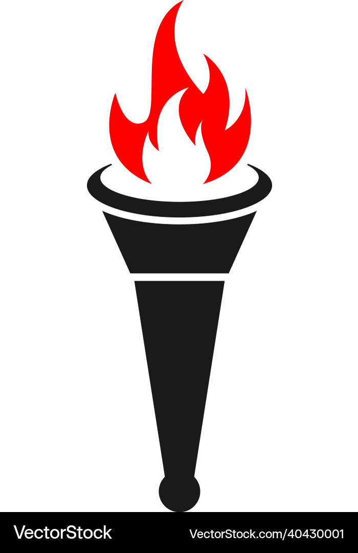Torch icon design template isolated vector image