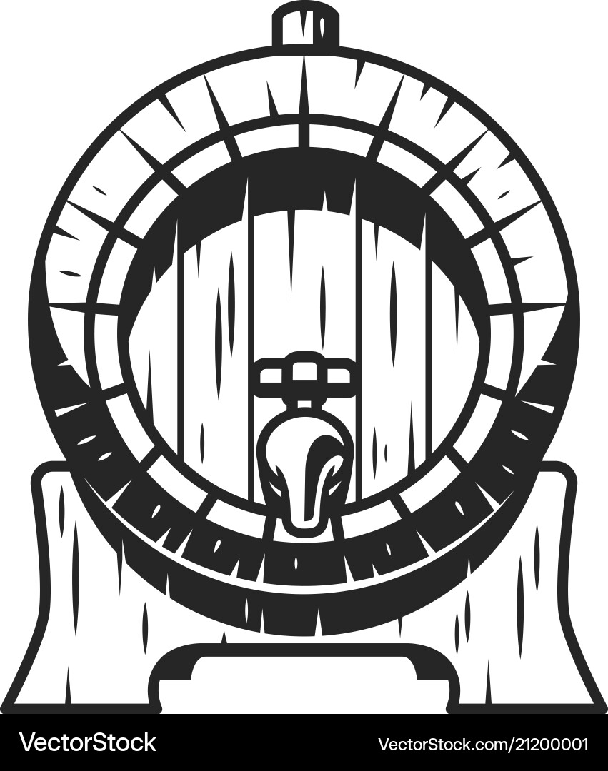 Vintage Beer Barrel Tap Vector Image