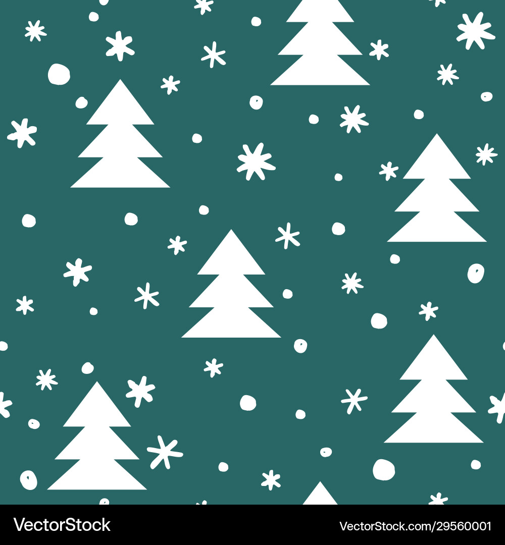 Winter Snowflake Pattern vector image
