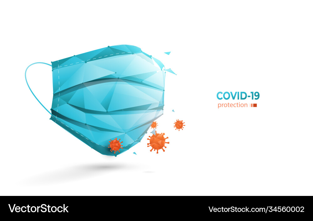 3d medizinische Masken mit Viren und Bakterien 3d medizinische Masken mit Viren und Bakterien vektorbild