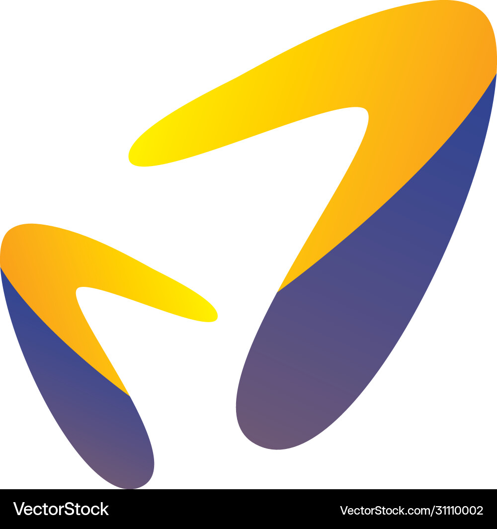 Abstract boomerangs shapes gradient style icon vector image
