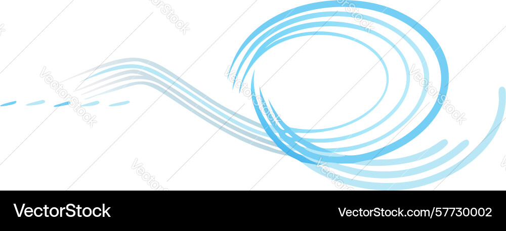 Abstract circular wind flow symbolizing gentle Vector Image
