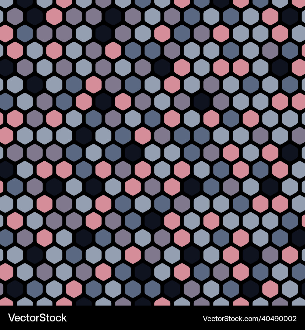 Abstract hexagonal pattern design overlapping vector image