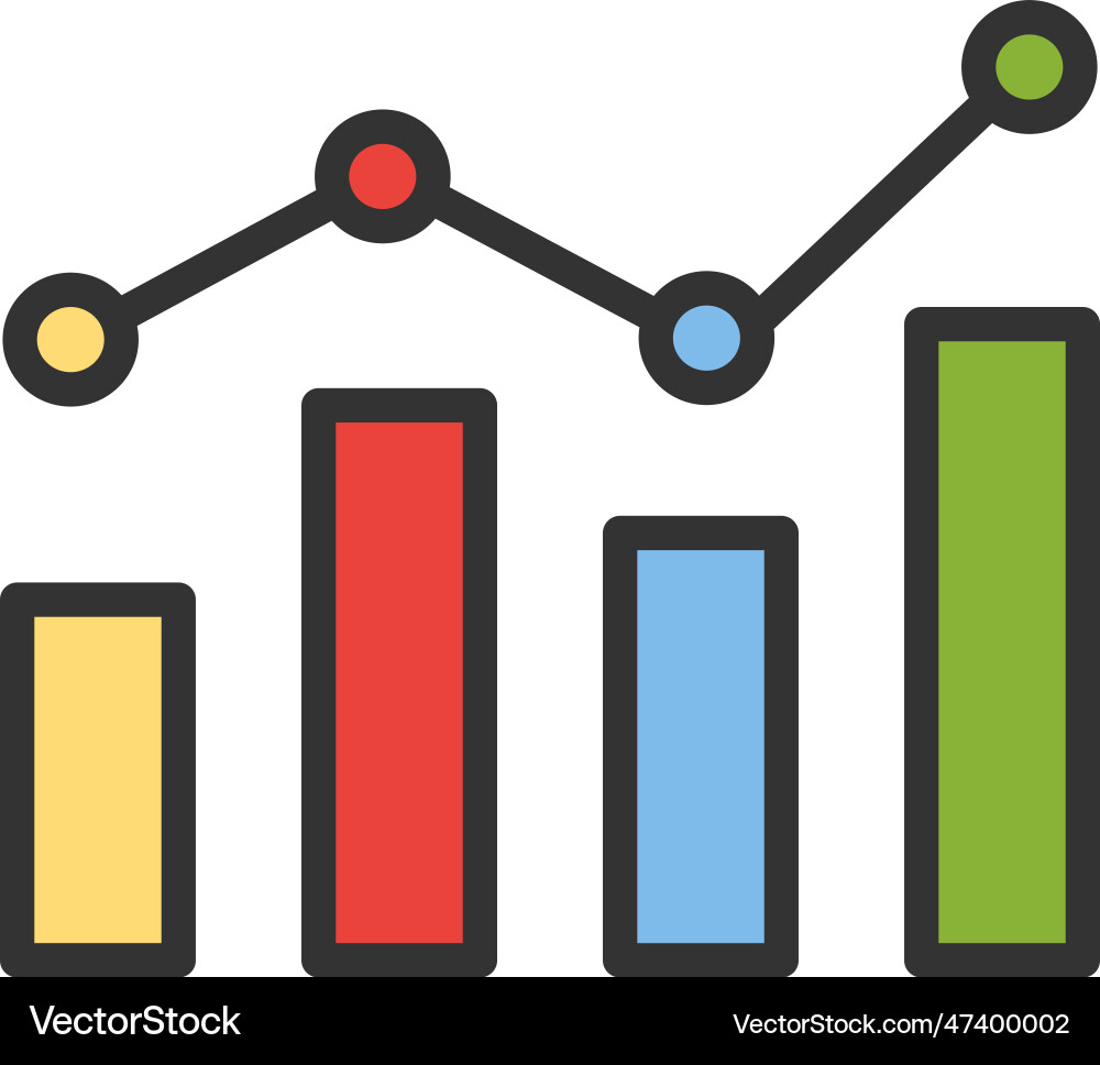 Bar chart icon image Vector Image