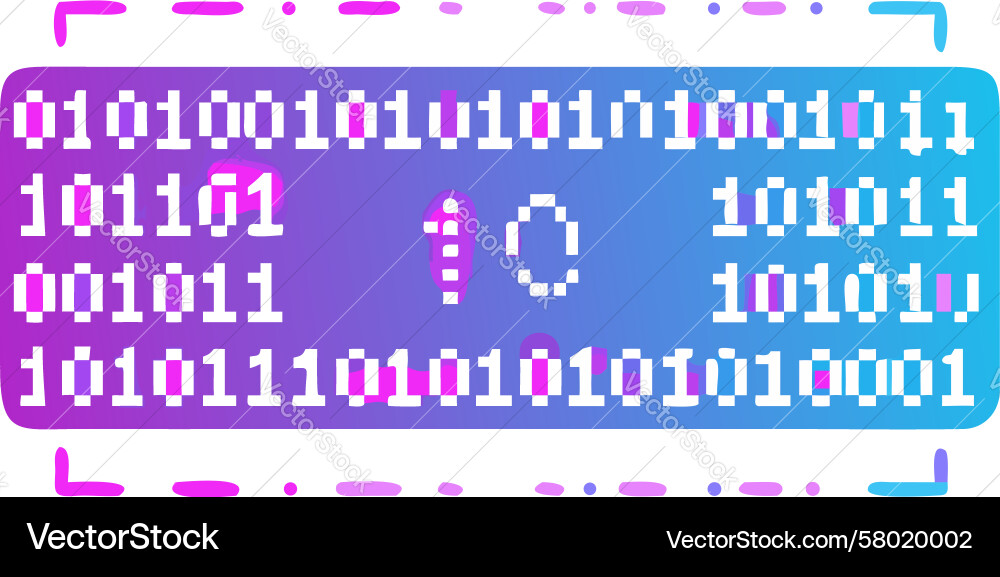 Dynamic Binary Code Stream vector image