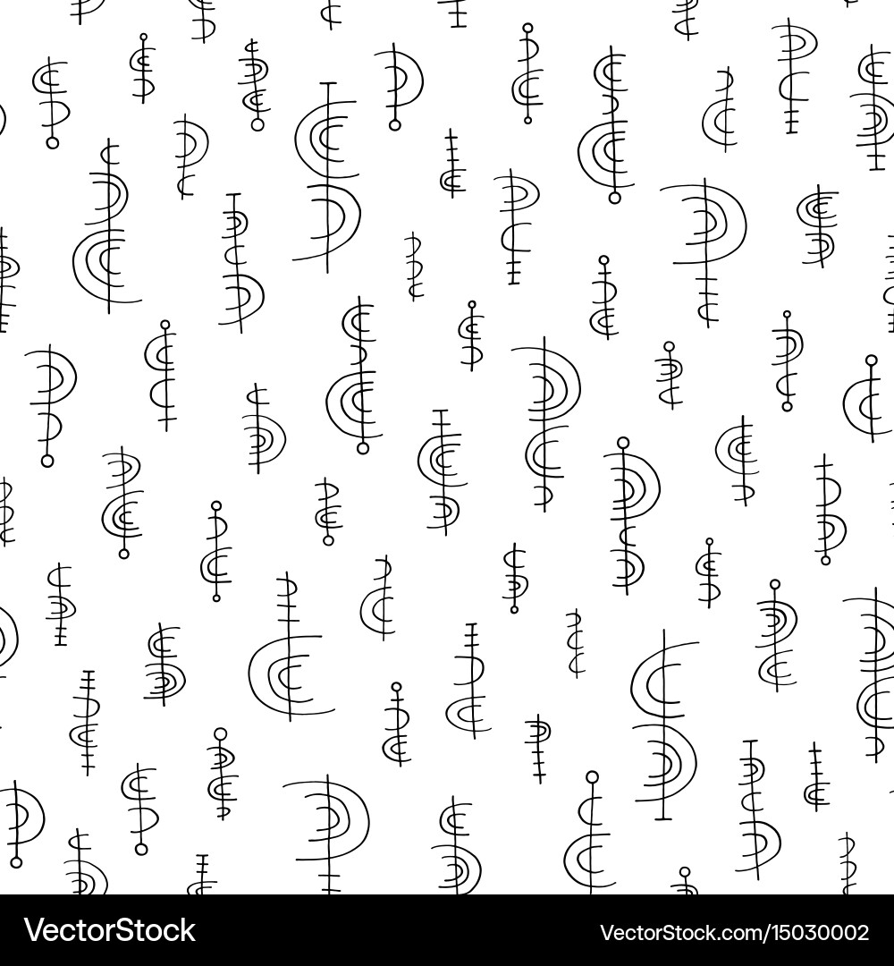 Hand drawn abstract pattern in memphis style Vector Image