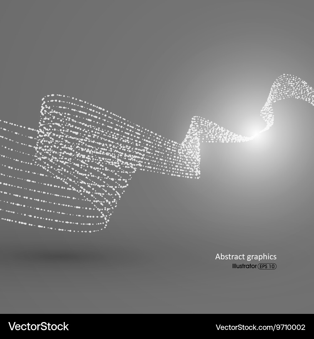 Point flow line pattern composed of wavy abstract Vector Image