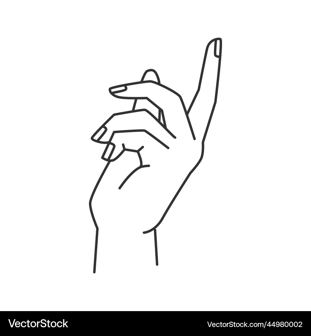 Pointing with index finger hand gesture vector image