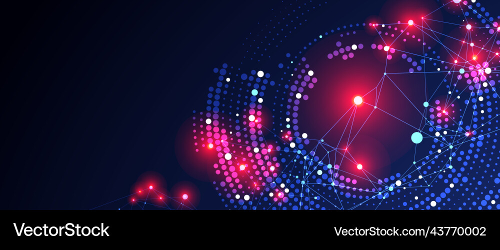 Polygonal science background with connecting dots Polygonal science background with connecting dots vector image