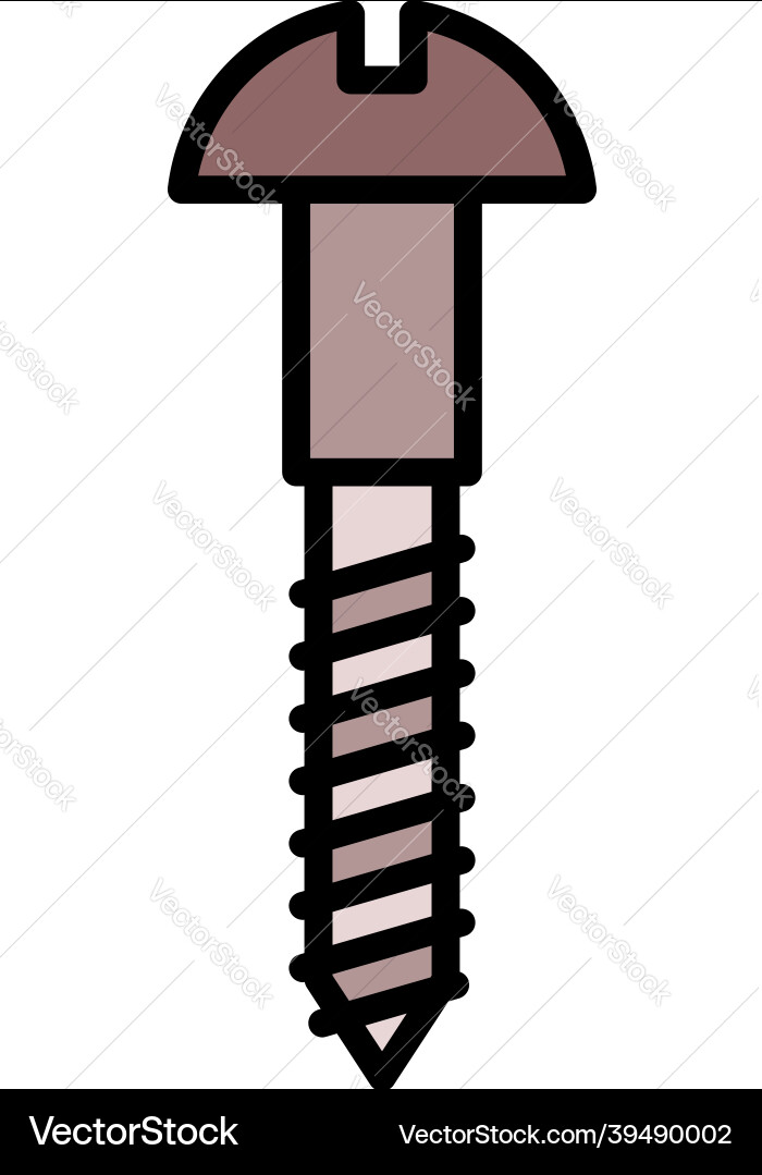 Screw for household appliances icon color outline Screw for household appliances icon color outline vector image