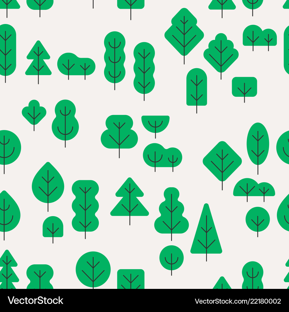 Seamless forest pattern with different shapes Seamless forest pattern with different shapes vector image