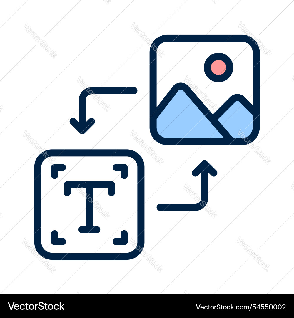 Text to image Vector Image