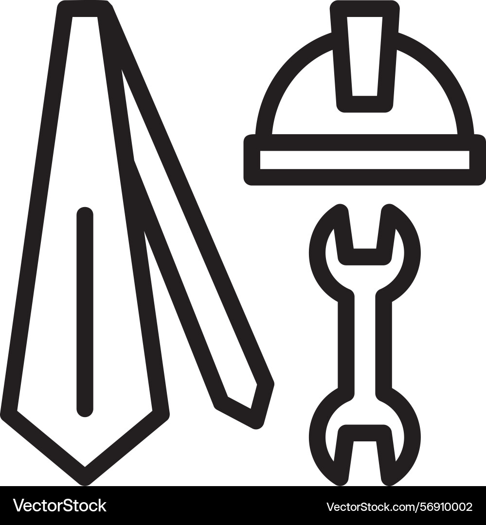 Tie linear style icon design vector image
