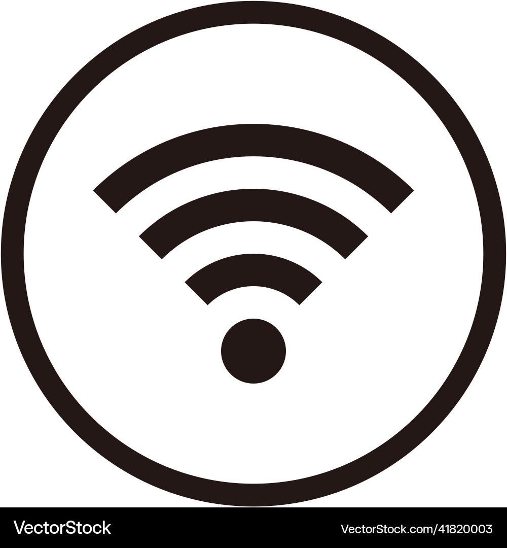 A simple round wifi icon vector image