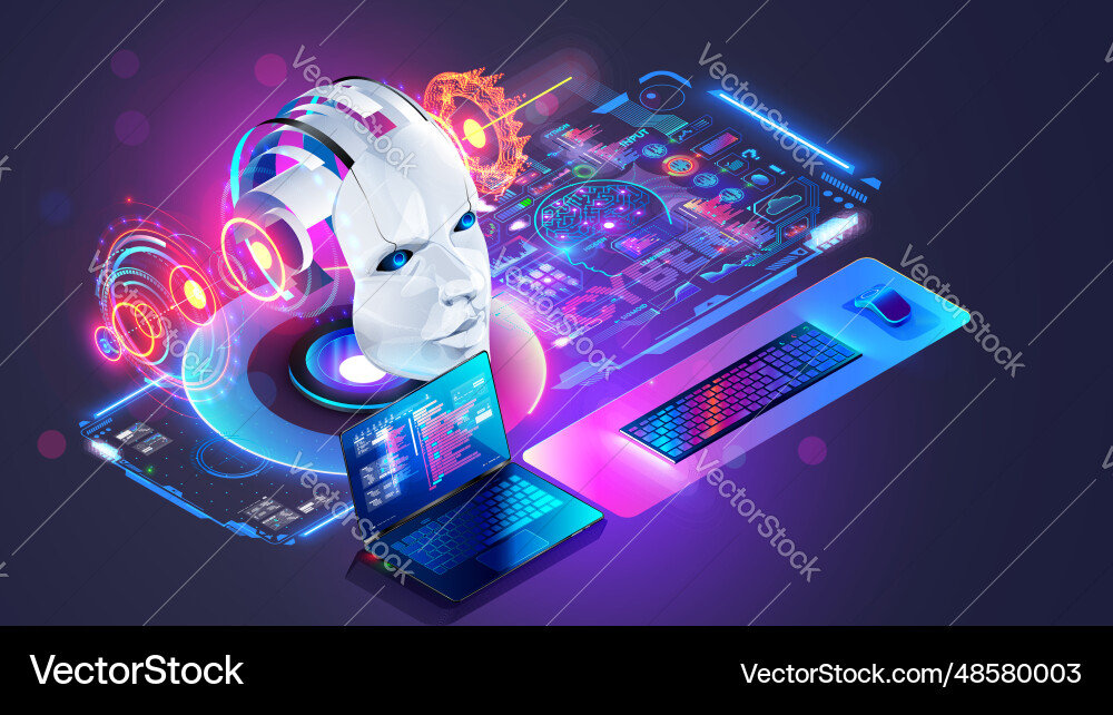 Ai software development concept artificial Ai software development concept artificial vector image