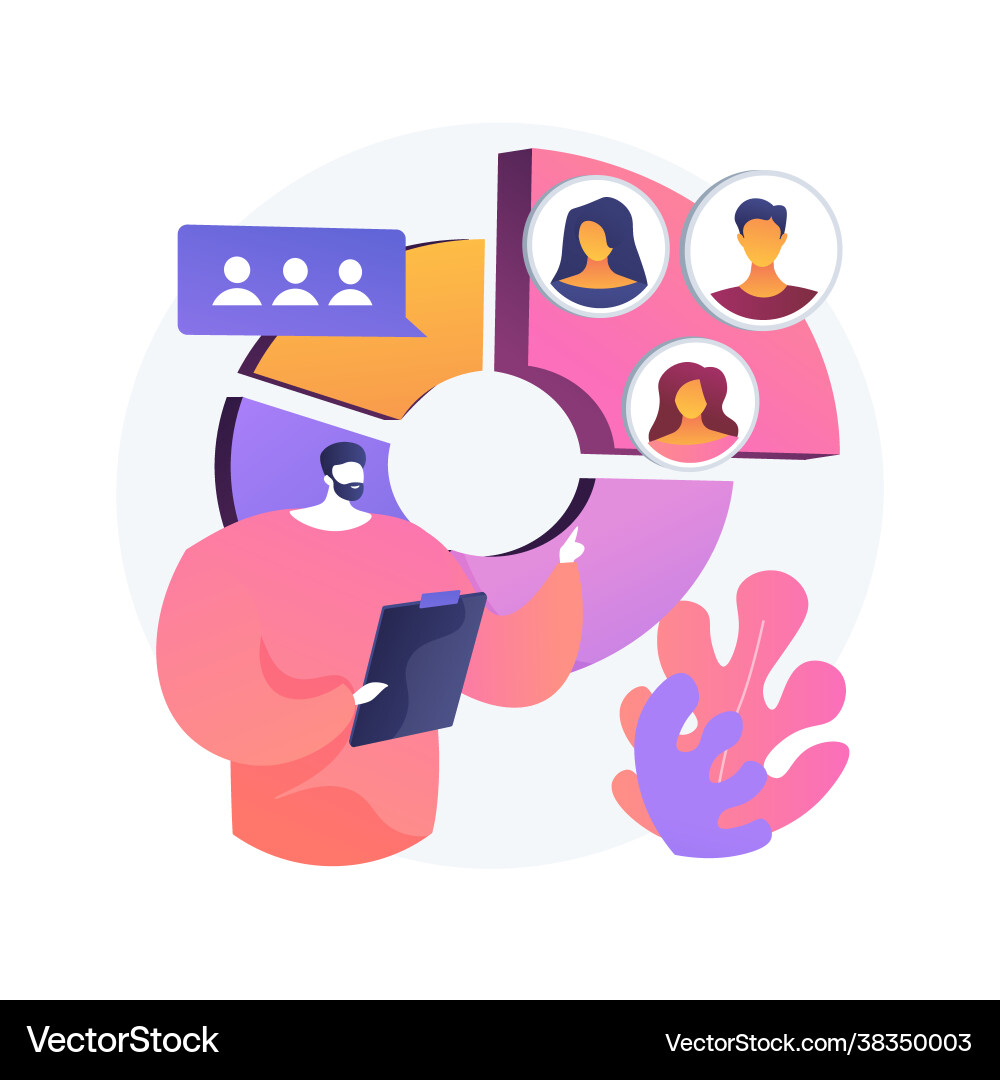Audience segmentation abstract concept Audience segmentation abstract concept Vector Image