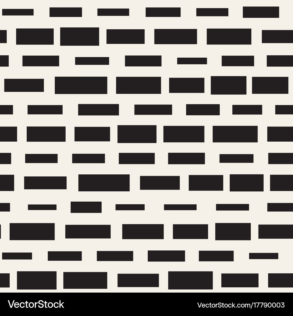 Black and white irregular dashed lines pattern vector image